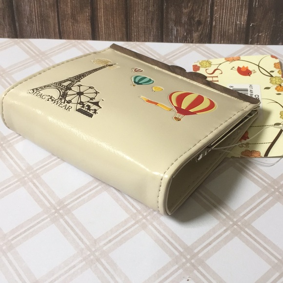 NWT Kiss Lock Coin Purse - Paris Hot Air Balloons - Picture 8 of 10